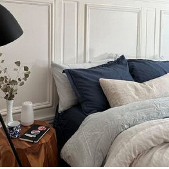 ❤️B2G1 FREE Nestwell® Washed Linen Cotton 3-Piece King Duvet Cover Set,Blush - Picture 7 of 14